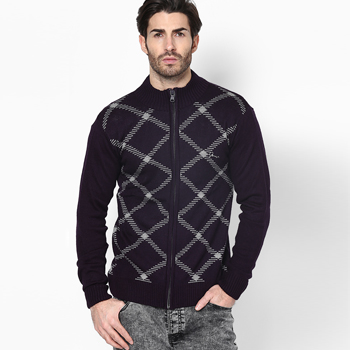 Purple High Neck Sweater