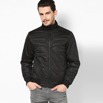 Solid Black Bomber Jacket