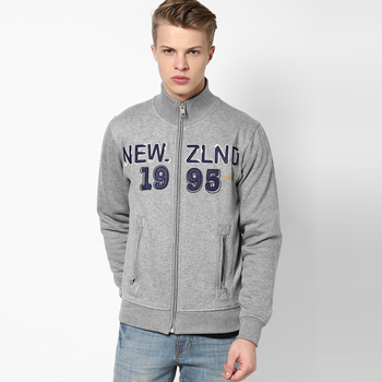 Solid Grey Sweat Jacket