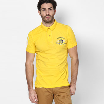 Solid Lemon Polo T-Shirt