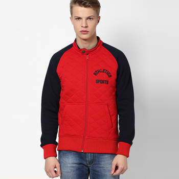 Solid Red Sweat Jacket