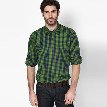 Striped Green Casual Shirt